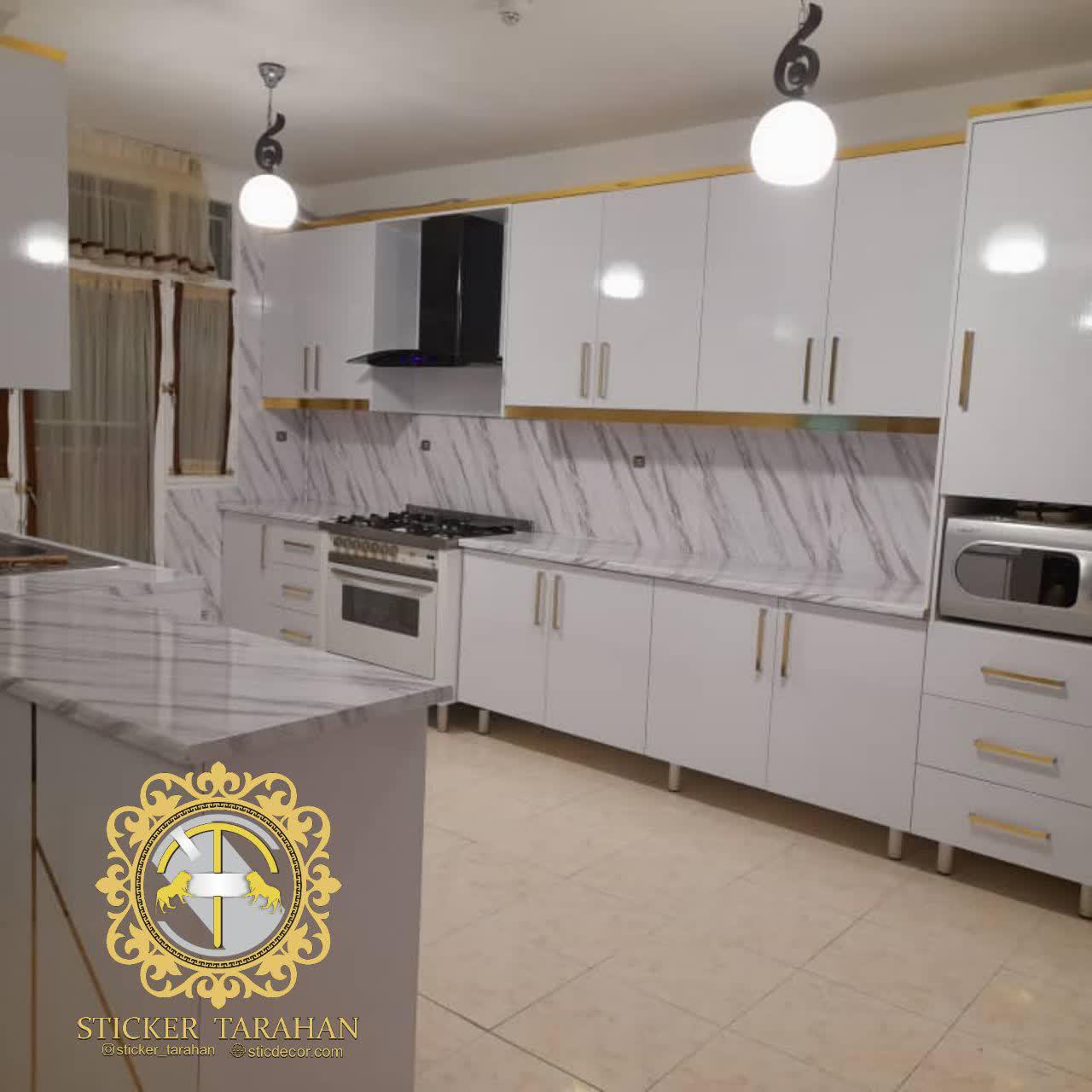 فروش و نصب برچسب و روکش درب کابینت و صفحه 